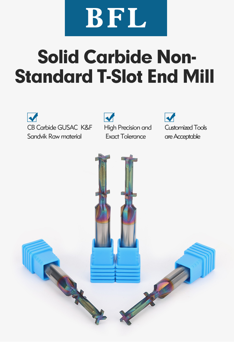 BFL Solid Carbide Non-Standard T-Slot End Mill