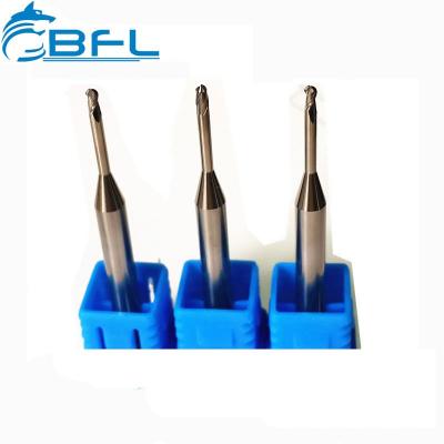 BFL Tungsten Carbide 2 Flutes Long Neck Short Ball Nose End Mills
