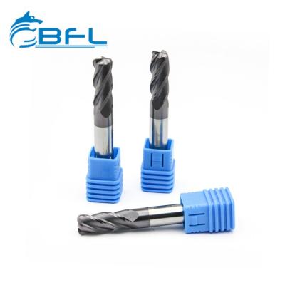 BFL Solid Carbide 4 Flutes Corner Radius End Mill, TiAlN