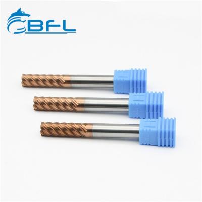 BFL Solid Carbide 6 Flute Finishing Milling Cutter , Coating