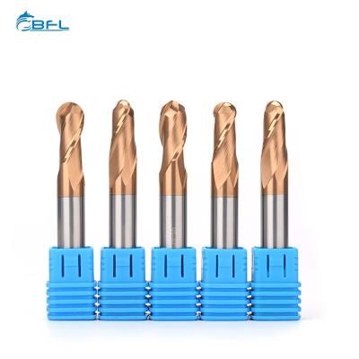 BFL Solid Carbide 2 Flat Ball Nose End Mill Metal Endmill Cutter Tool